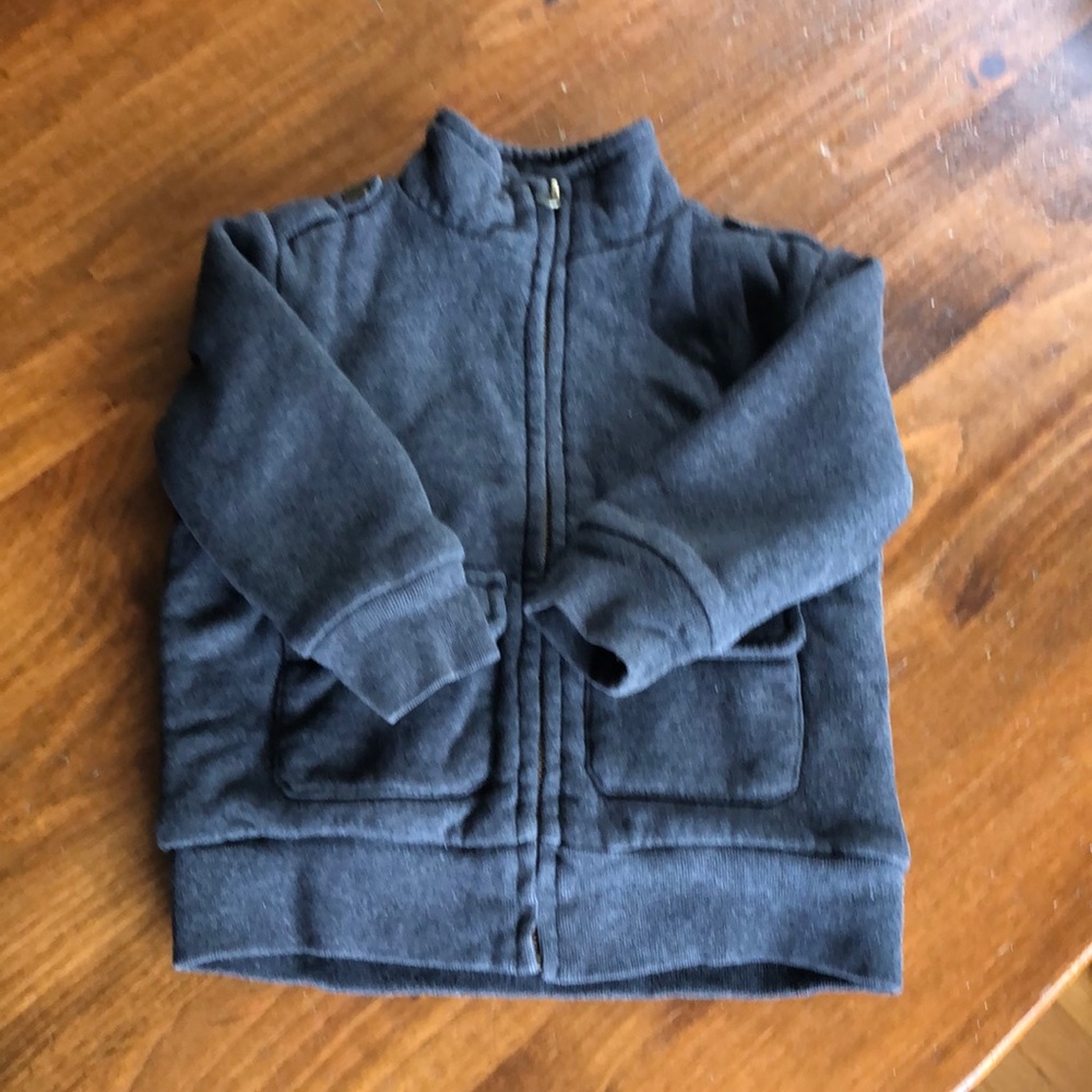 Baby Gap 18-24mo Charcoal Heather Sherpa lined jacket